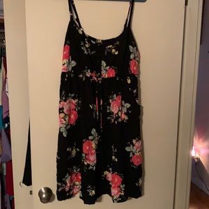 Black floral sundress